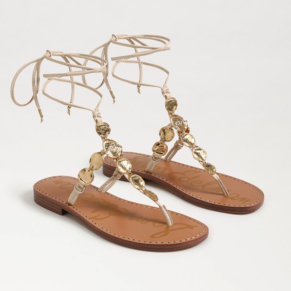 Sam edelman cheap gold flip flops