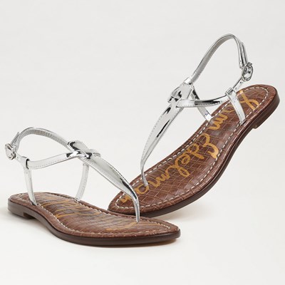 Sam Edelman GIGI Black Sparkle Open Toe Ankle Strap Thong Sandals Sz 8.5 M