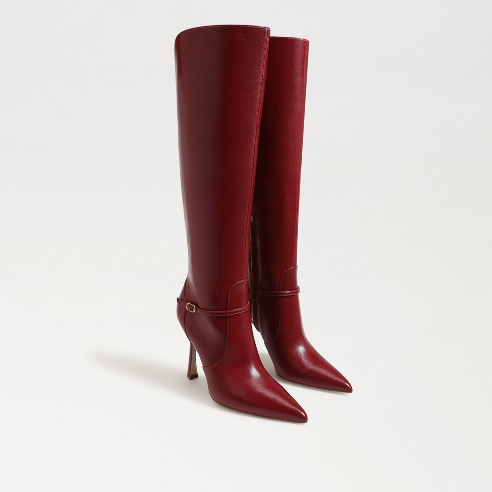 Sam Edelman Elia Pointed Toe Knee High Boot Women s Boots and Booties