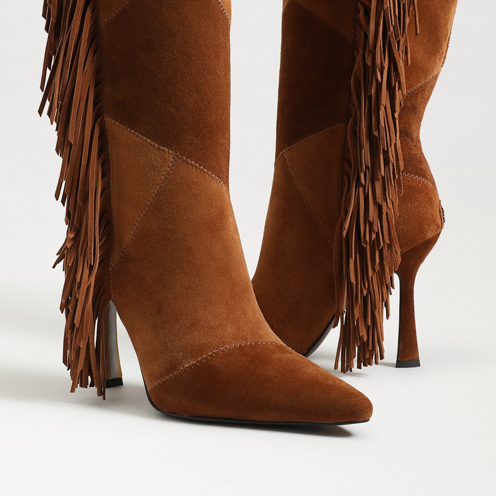 Sam Edelman Ellis Knee High Fringe Boot Women s Boots and Booties