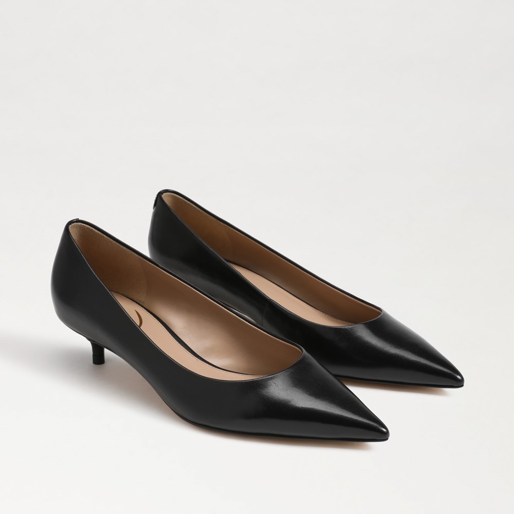 Sam edelman black leather pumps deals