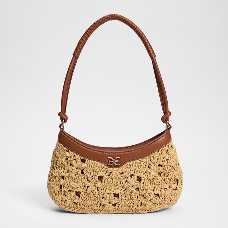 Layla Floral Raffia Shoulder Bag