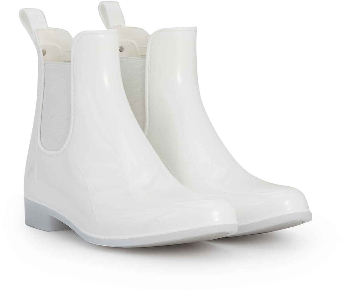 white rain shoes