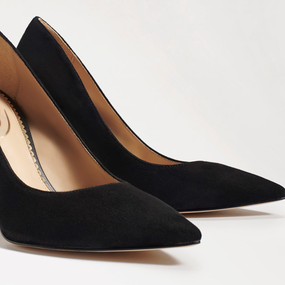 High heel pumps - pointed-toe classic black patent - Women's size 13 -  stiletto heel
