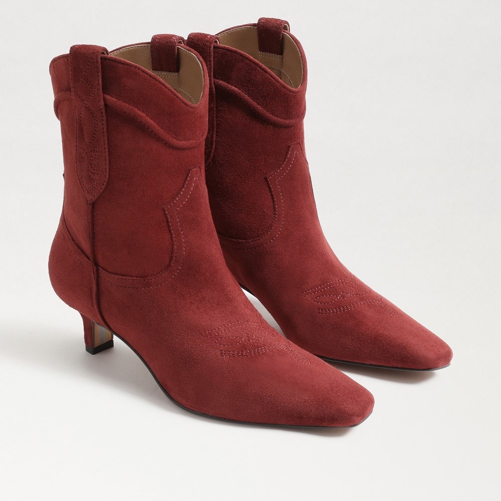 Sam edelman on sale red suede boots