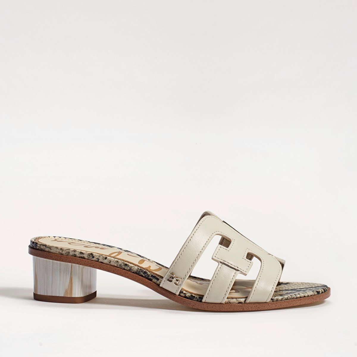 slide block heel sandals
