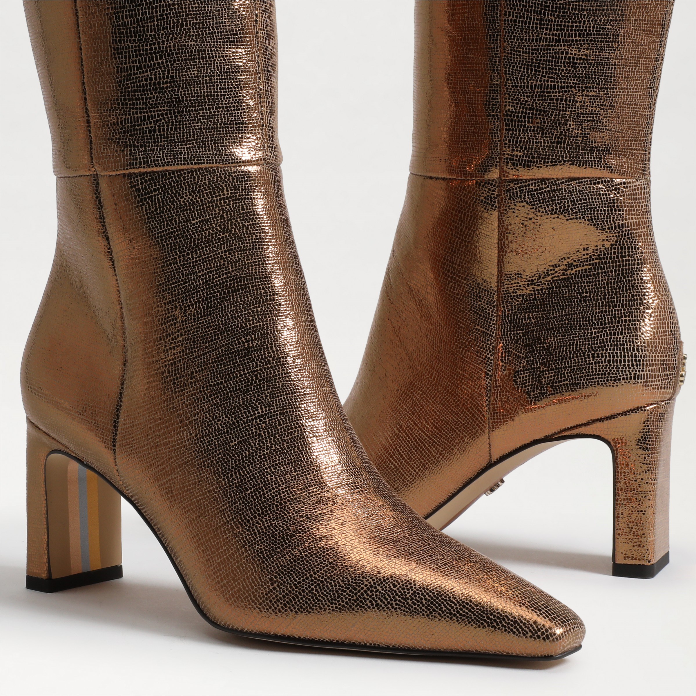 Sam edelman 2025 gold boots