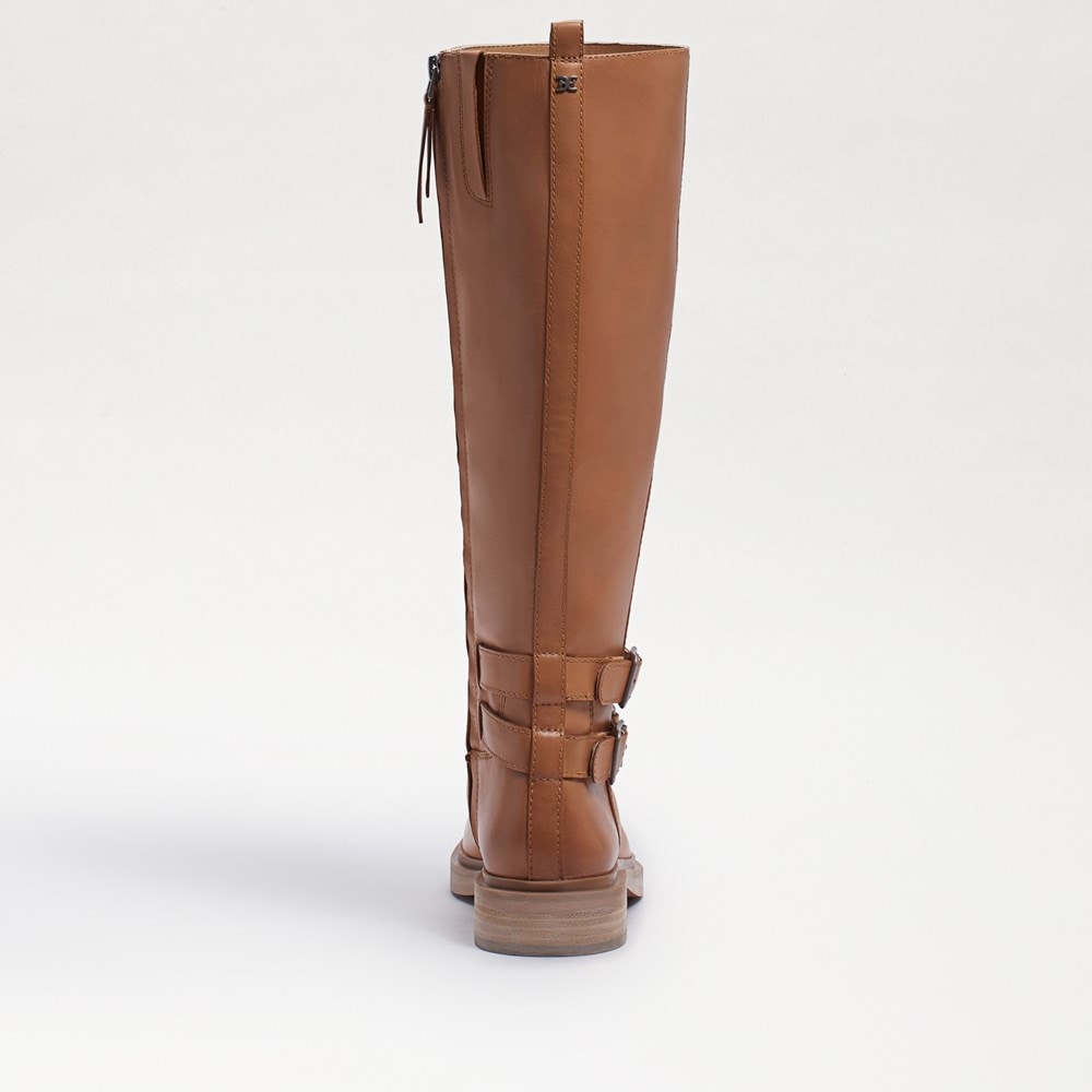 Sam Edelman Freda Cashew Leather good Tall Riding Boots