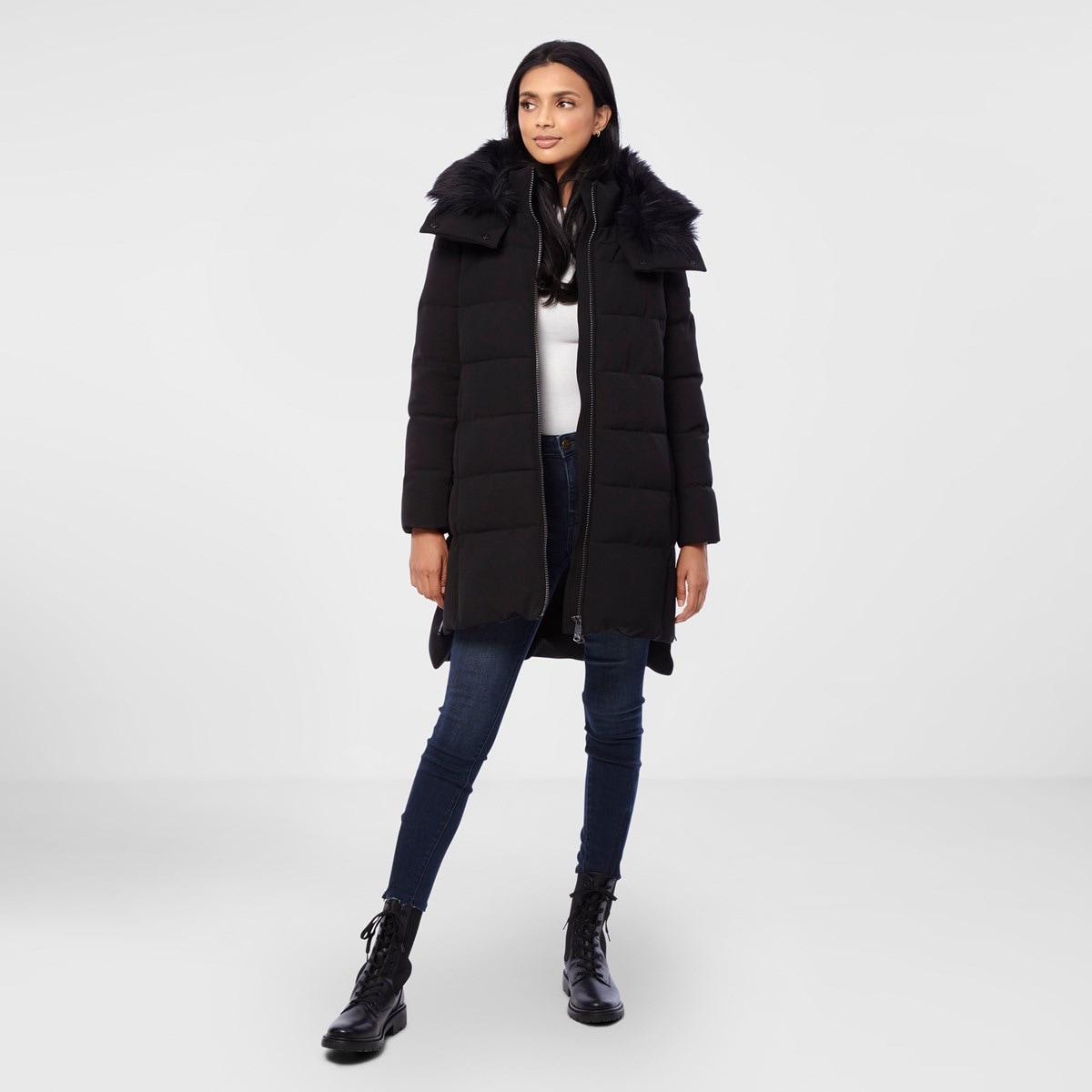 ankle puffer coat