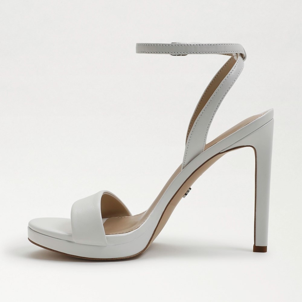 White strap hotsell heel sandals