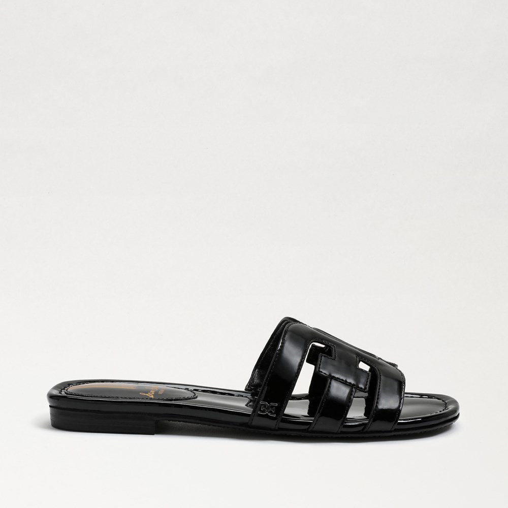 New Sam Edelman Black popular Leather Briar Slide Sandal 7.5