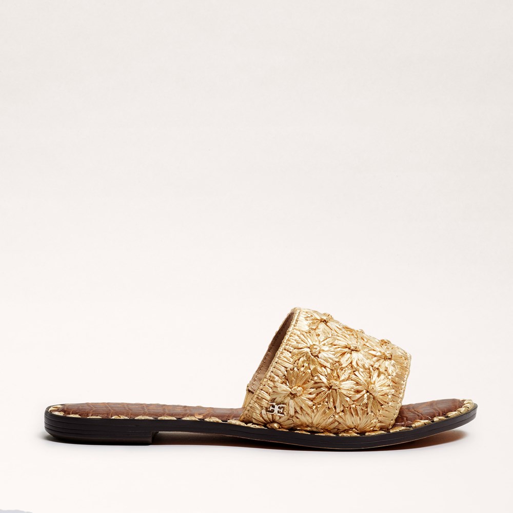 glenda raffia slide sandal