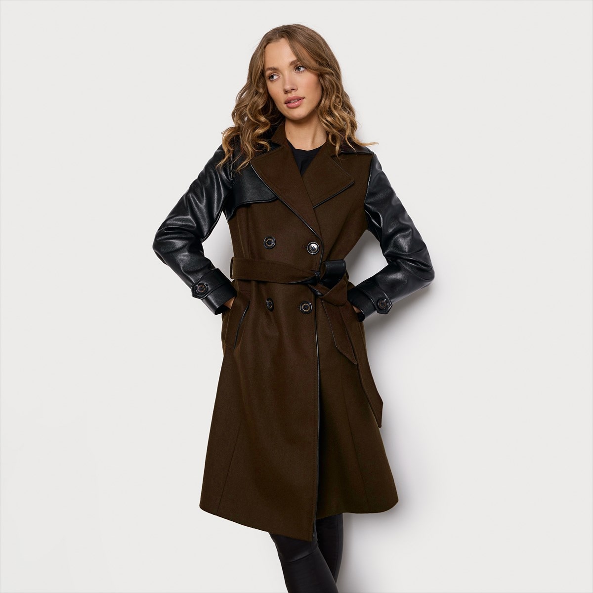 wool mix trench coat