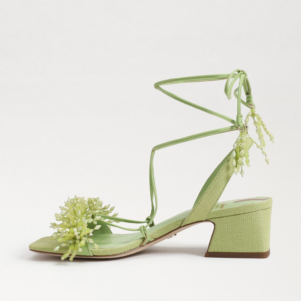 Walda Beaded Block Heel Sandal