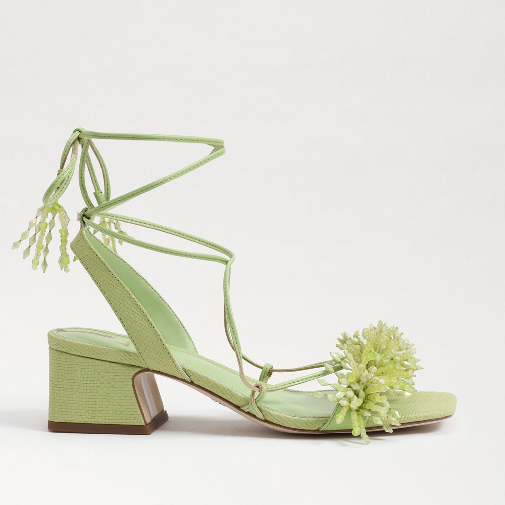 Walda Beaded Block Heel Sandal