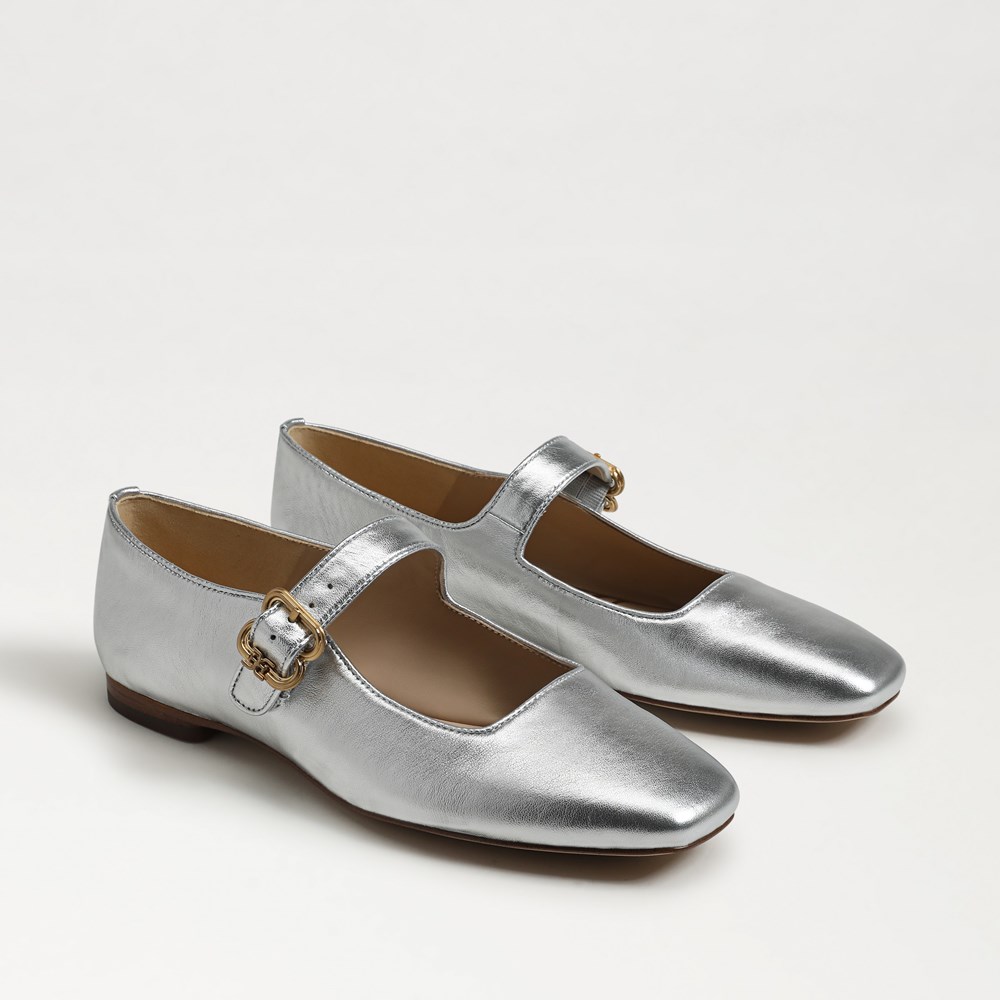 Sam edelman metallic flats on sale