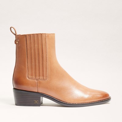 Pauline zip chelsea leather booties hotsell