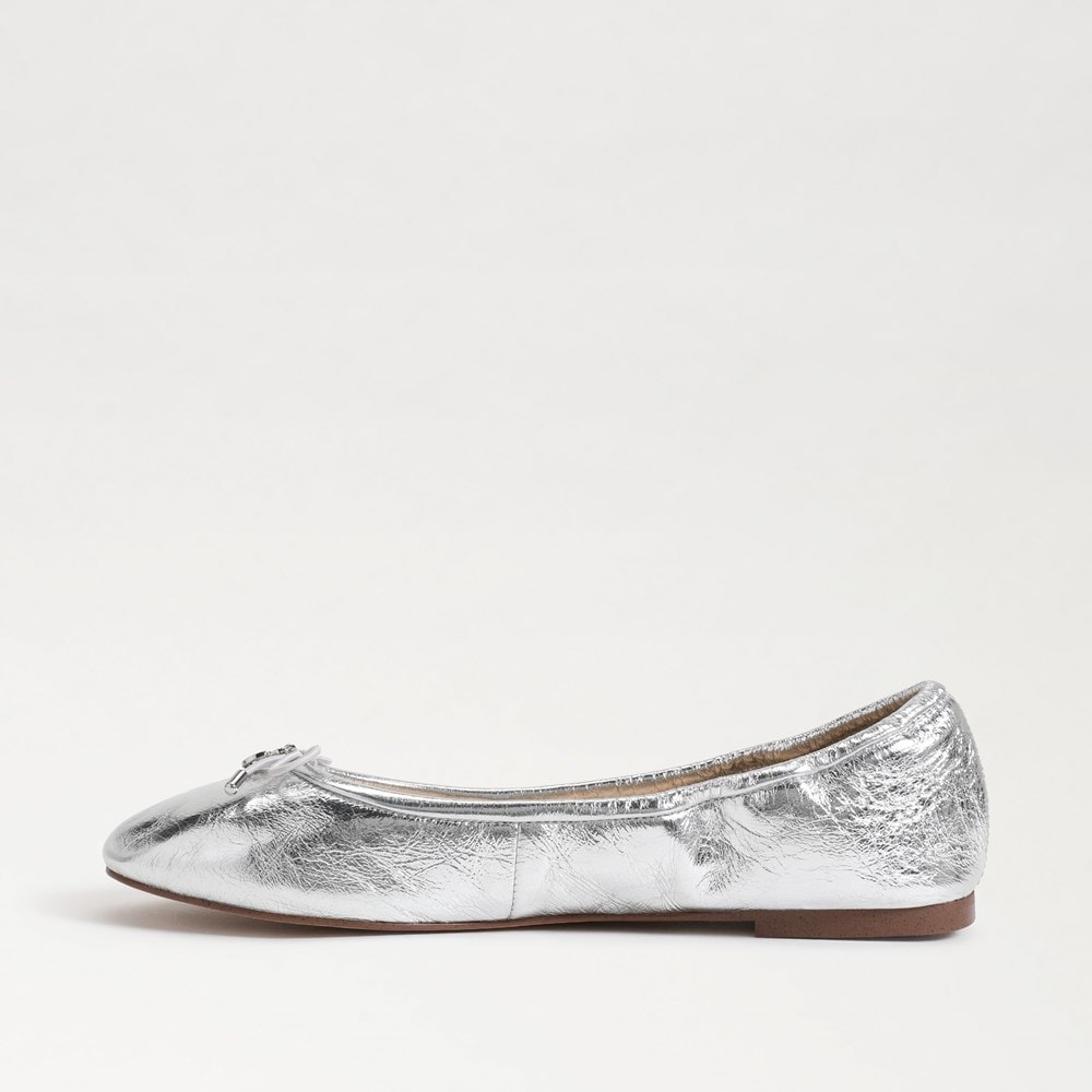 Sam edelman silver ballet flats online