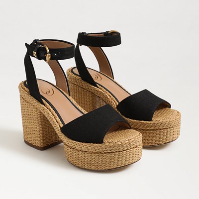 High Heels Platform Wedge Sandal Open Toe Fashion Cross Strap Wood Grain  Wedge Sexy High Heel Sandals Court Shoes-Black||46