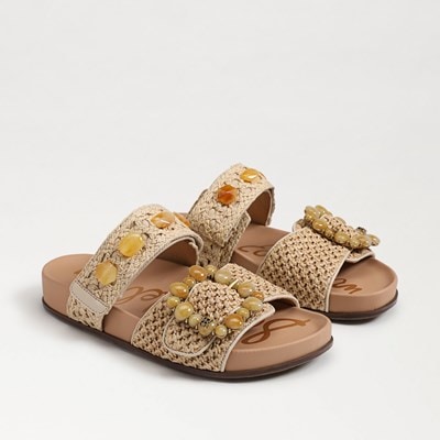 sam edelman leopard slide sandals