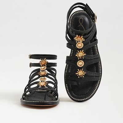 Studded Sandals - Black - Ladies