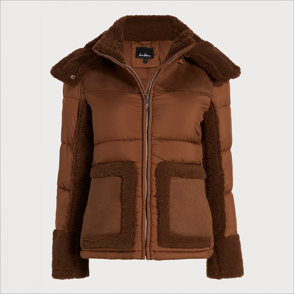 Sam Edelman Faux Shearling Puffer Jacket