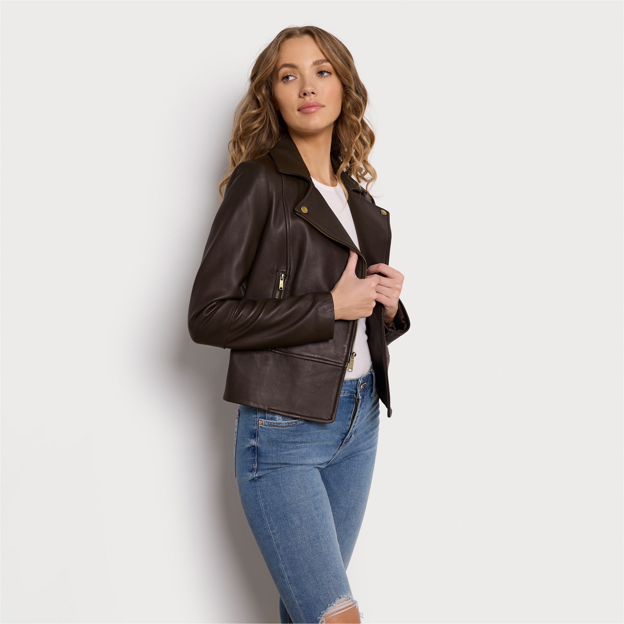 Sam Edelman Cropped Faux Shearling Moto Jacket