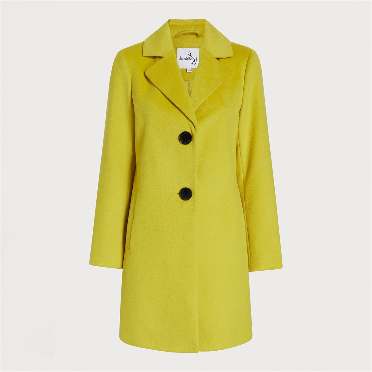 Yellow on sale peacoat women's