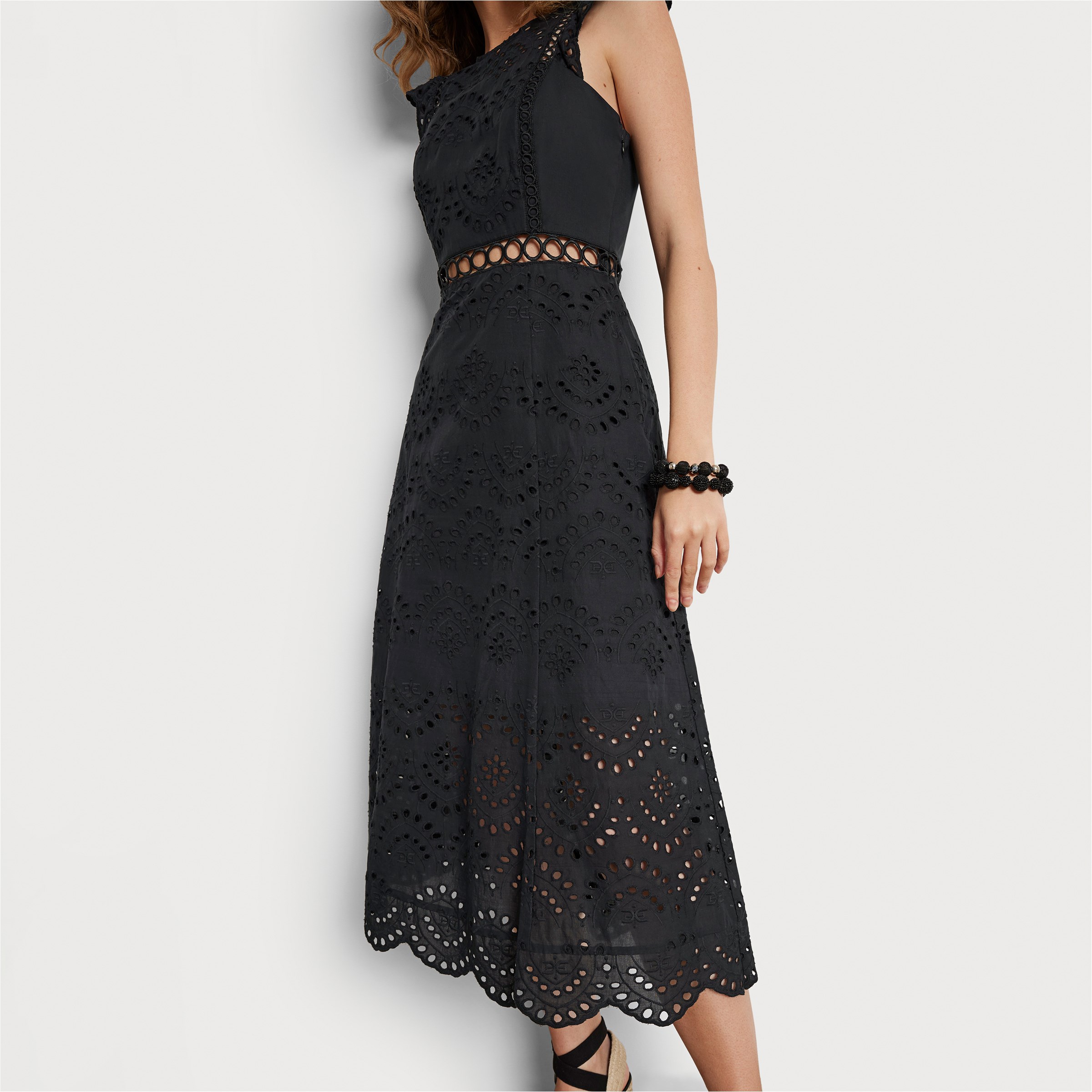 sam edelman eyelet midi dress