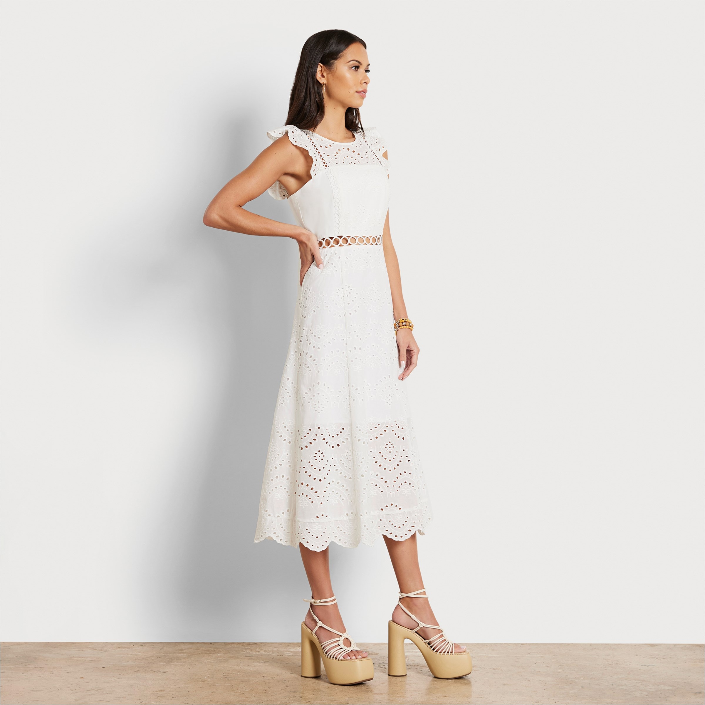 Sam edelman eyelet store midi dress