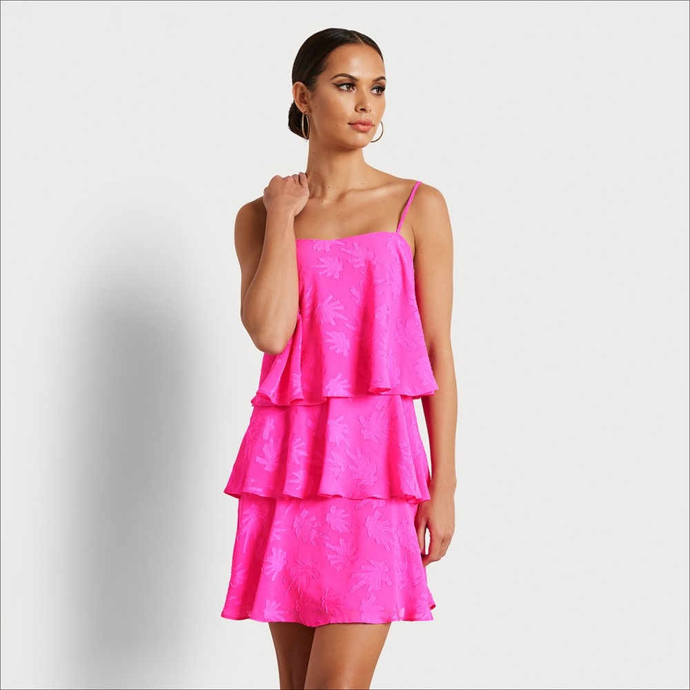 Women's Organza Tiered Strapless Mini Dress, Women's Dresses & Jumpsuits