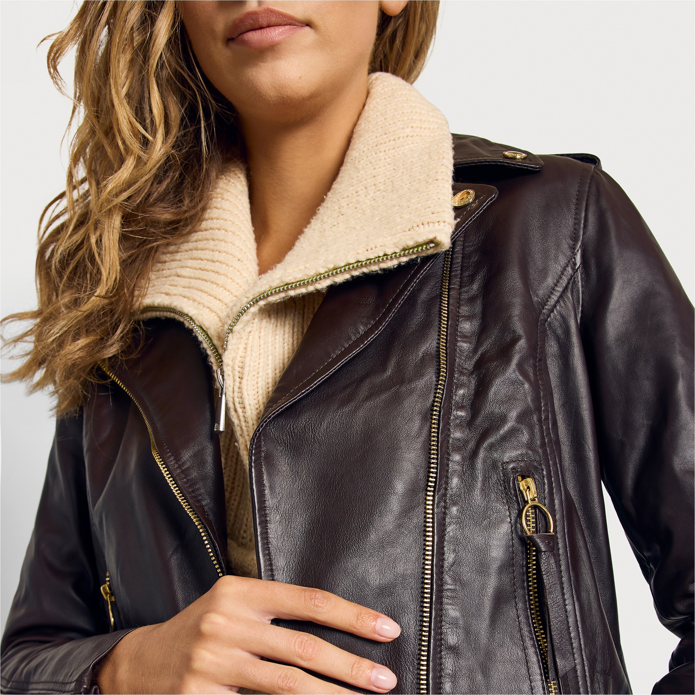 Sam edelman crop leather moto clearance jacket