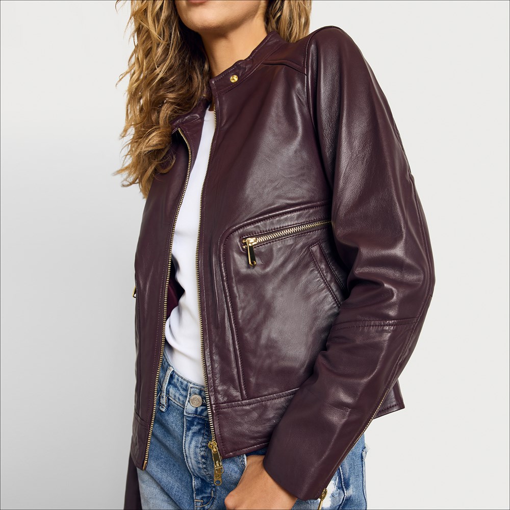 Women's snap hot sale on jackets