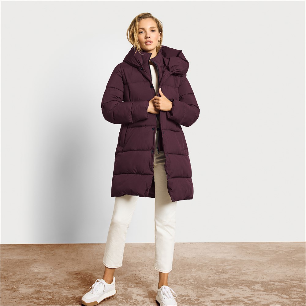 Fitted long padded online coat