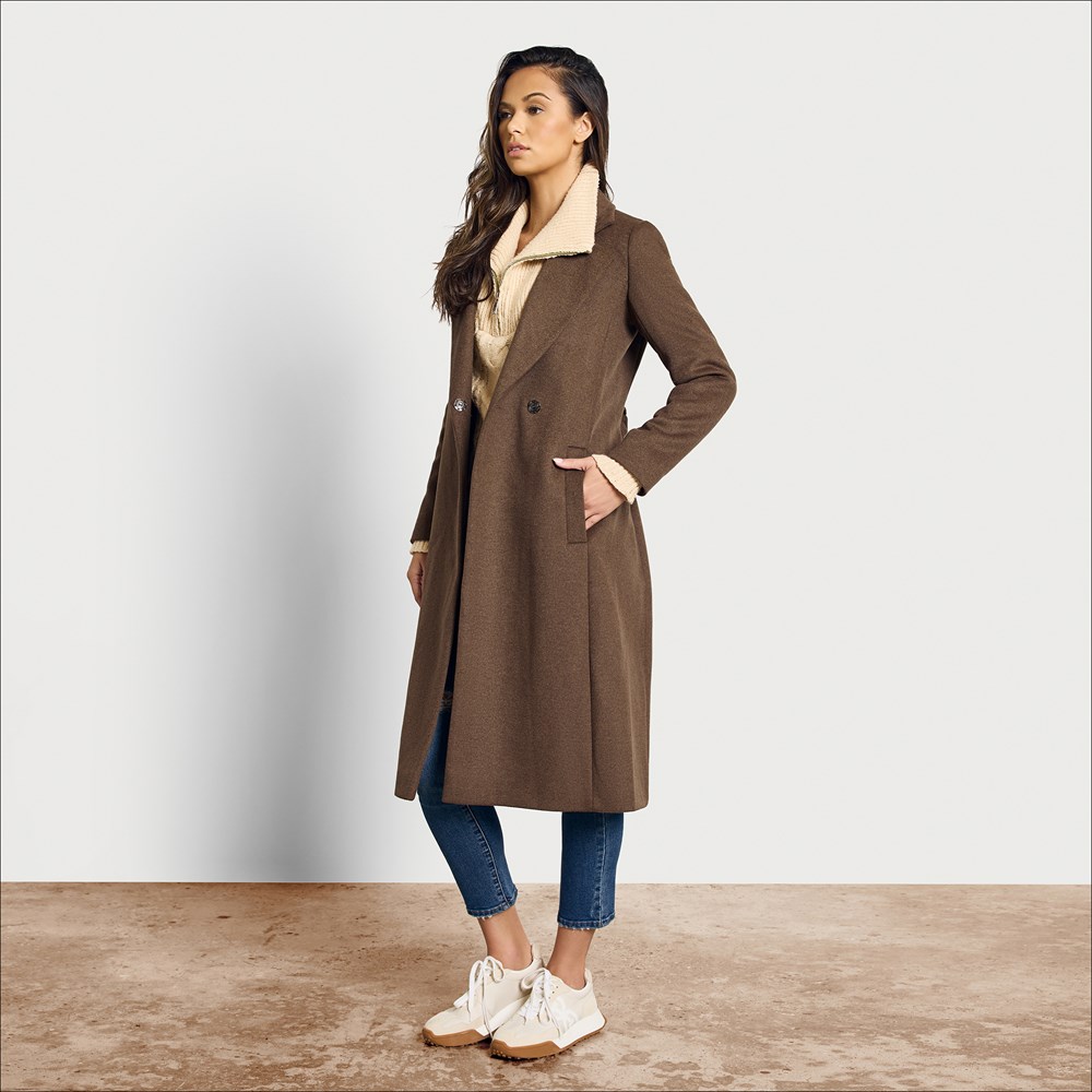 sam edelman women's belted tweed wrap coat